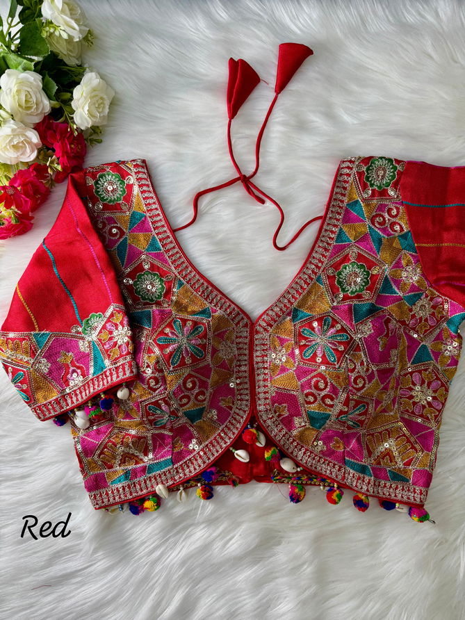 Rk Blouse Italian Silk Embroidery Wedding Wear Blouse Wholesale Online
